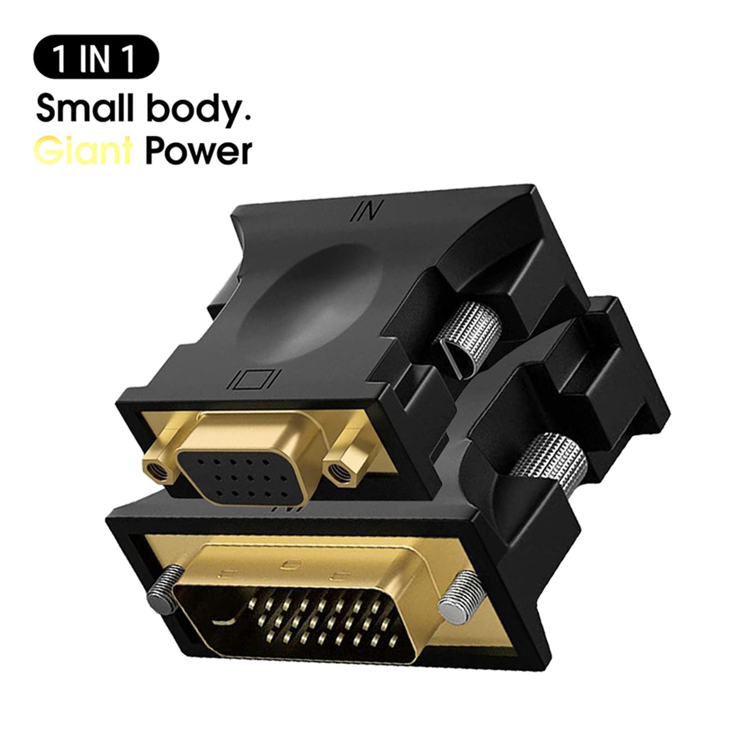 DVI 24+1 to VGA Adapter Video Connector 1080P FHD Resolution for Monitor