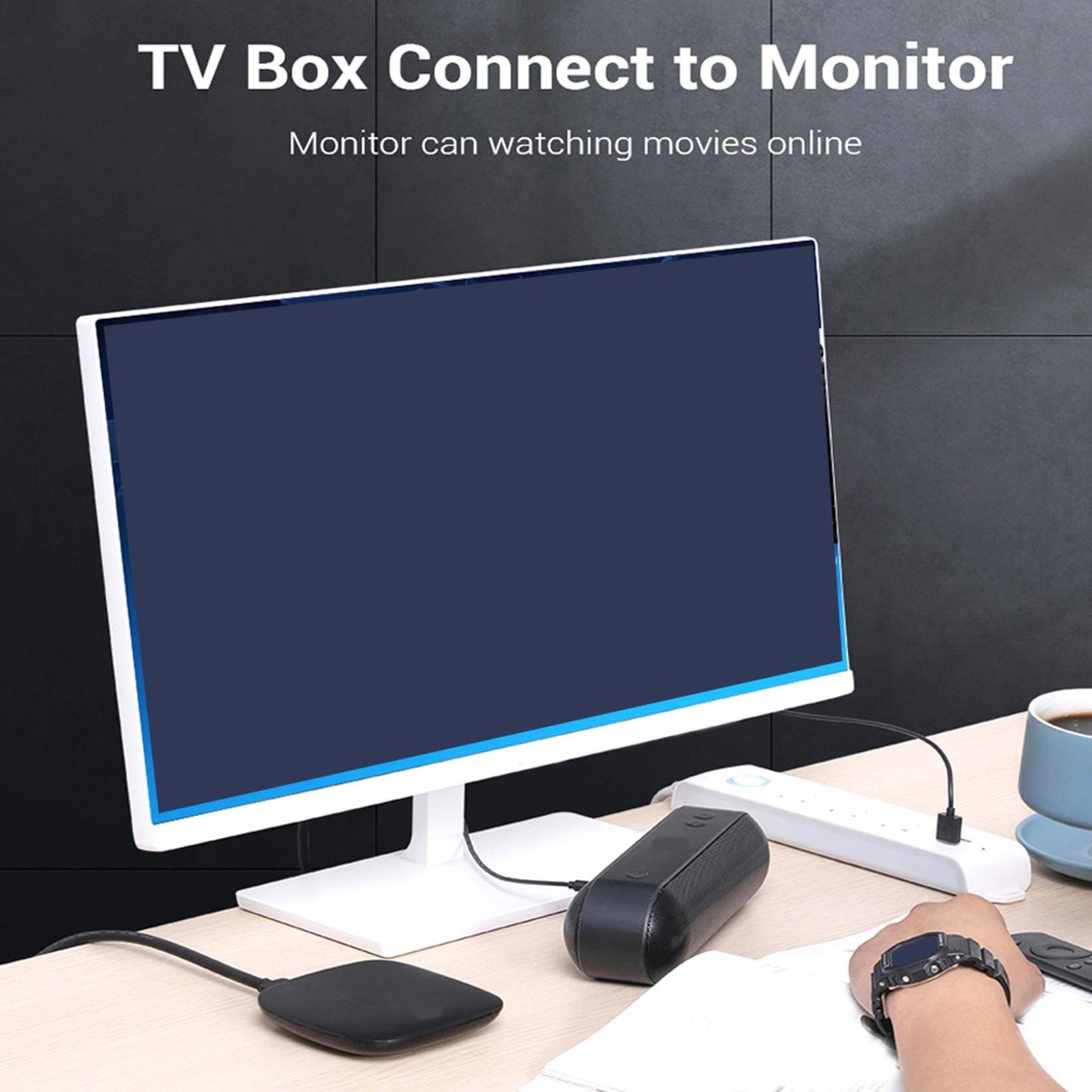 HDMI to VGA Cable with USB Power Male to Male for Desktop Monitor   1m