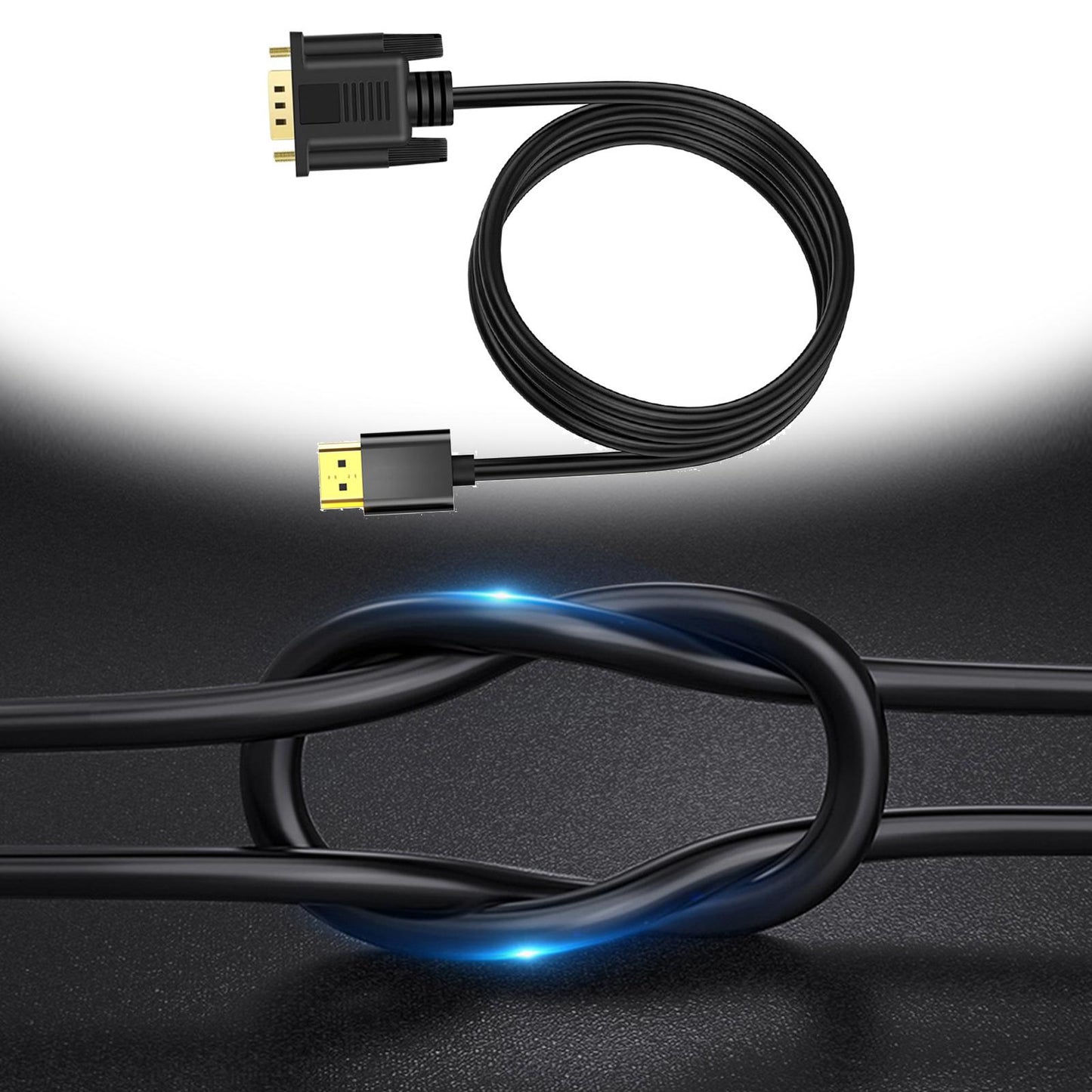 HDMI to VGA Cable Male to Male uni directional for Laptop PC Monitor 1.8m