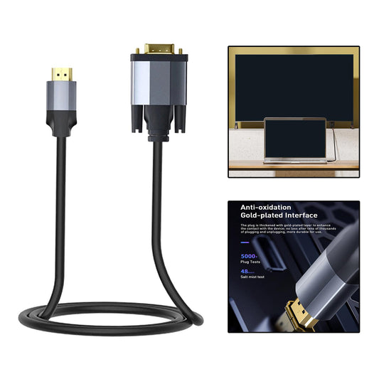 HDMI to VGA Cable Plug and Play for Desktops TV Boxes for Set Top Boxes 1500mm
