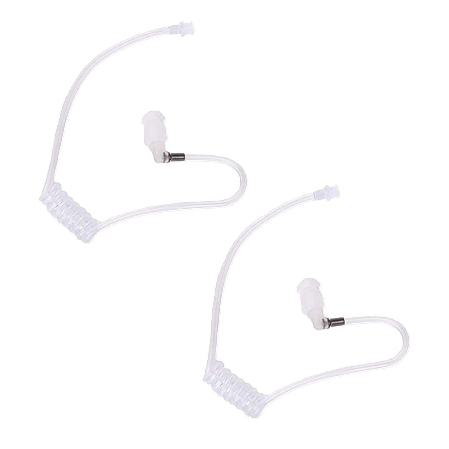2 Pcs Replacement Acoustic Coil Tube Clear for Two Way Radio Talkie Earpiece