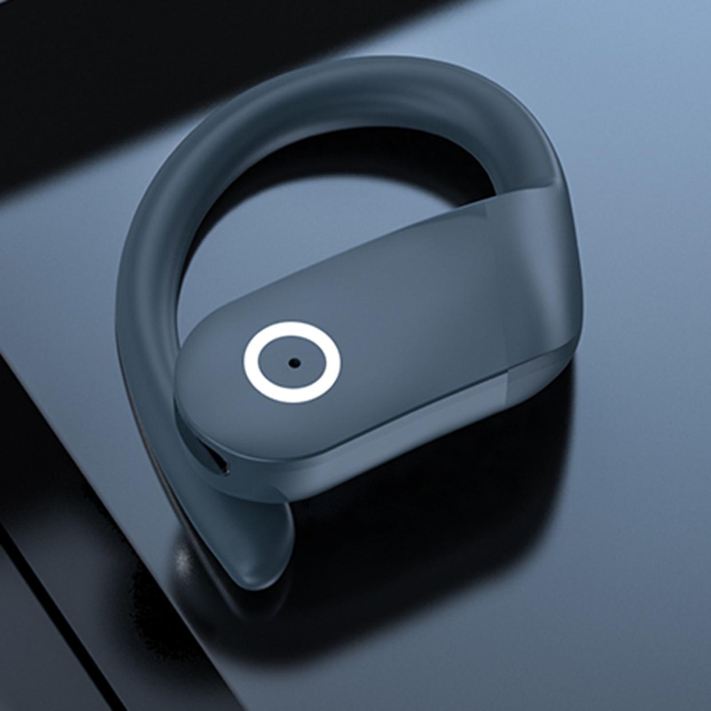 Headset Earpiece Business Earphone Ear Hook Waterproof Headphone for Yoga Blue Bagged