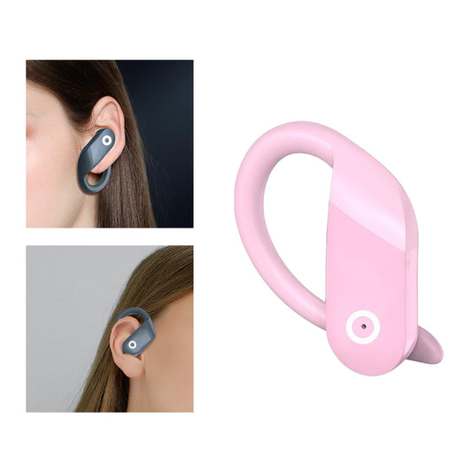 Headset Earpiece Business Earphone Ear Hook Waterproof Headphone for Yoga Pink Boxed