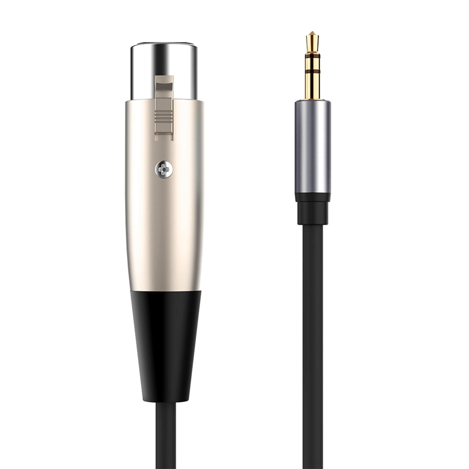 TRS 3.5mm Stereo Jack Male to XLR Female Audio Adapter Cable for Camcorders