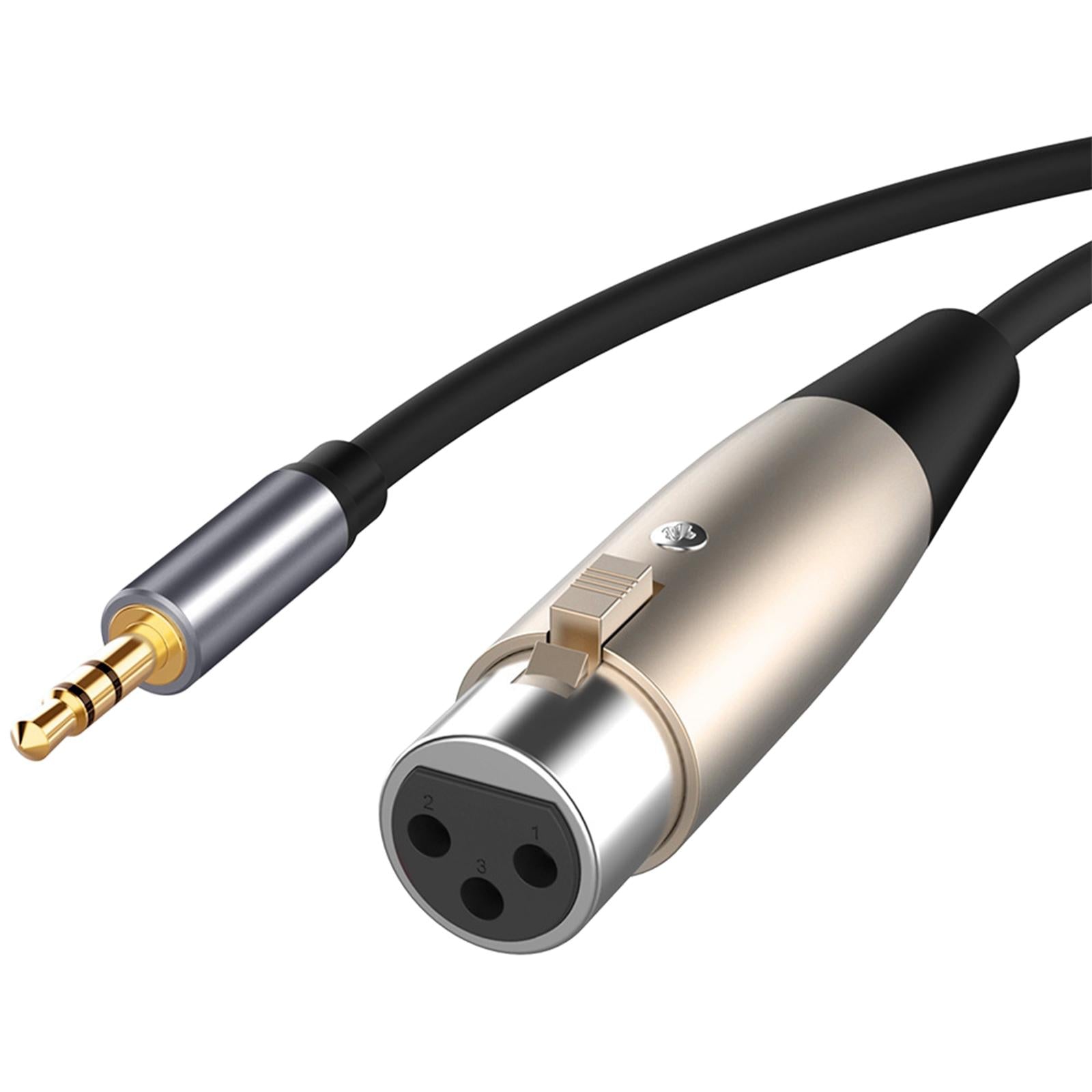 TRS 3.5mm Stereo Jack Male to XLR Female Audio Adapter Cable for Camcorders
