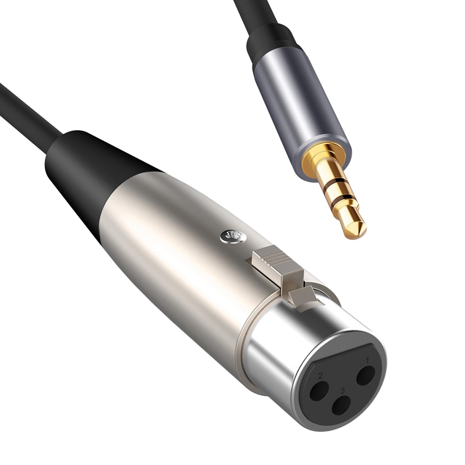 TRS 3.5mm Stereo Jack Male to XLR Female Audio Adapter Cable for Camcorders