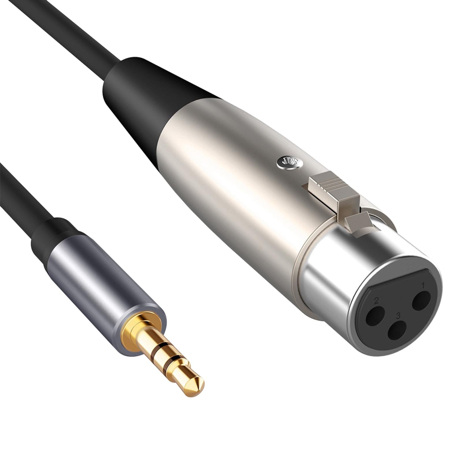 TRS 3.5mm Stereo Jack Male to XLR Female Audio Adapter Cable for Camcorders