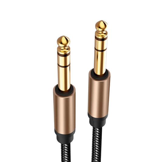 6.35mm Stereo Audio Instrument Cable for Microphone Electric Guitar Mixer