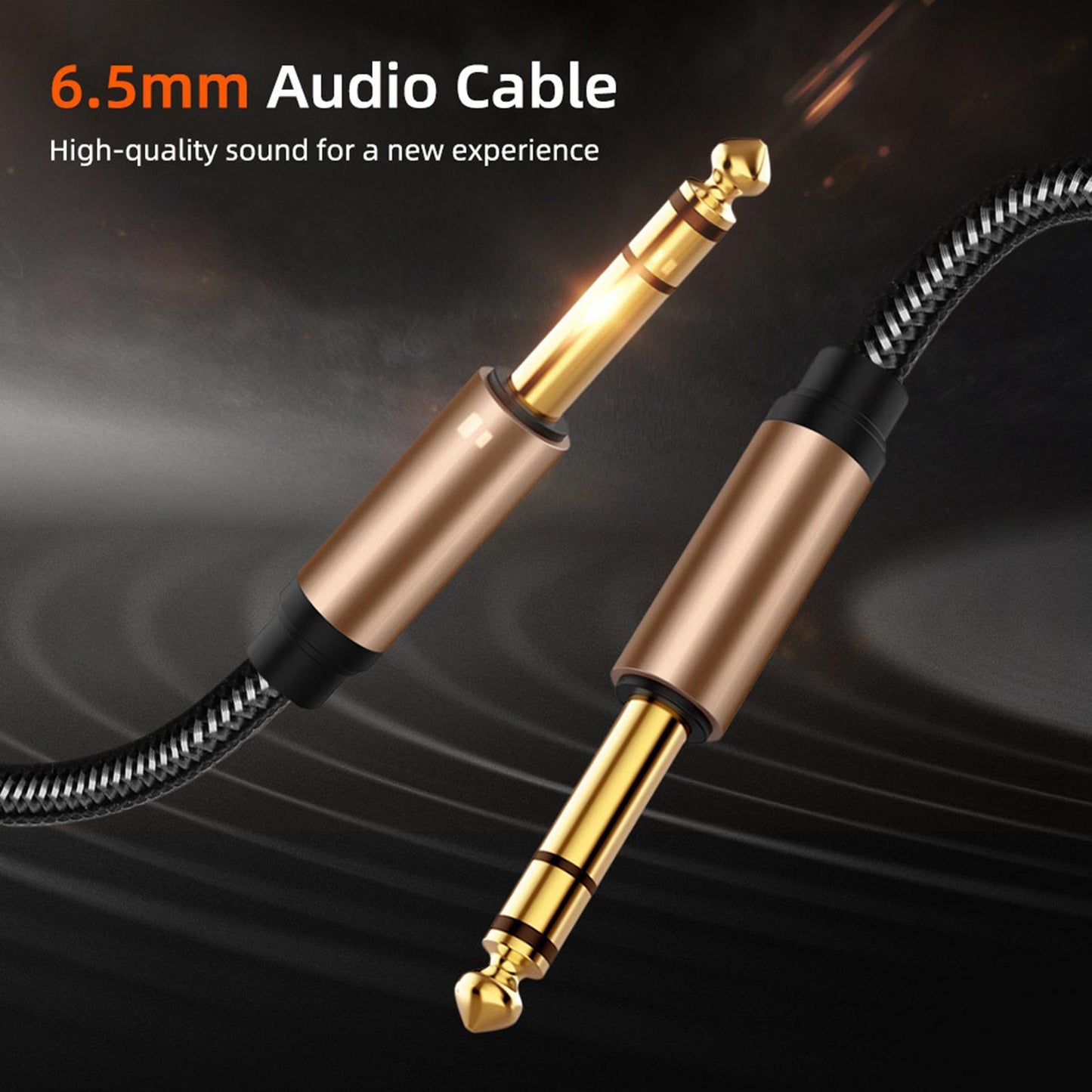 6.35mm Stereo Audio Instrument Cable for Microphone Electric Guitar Mixer