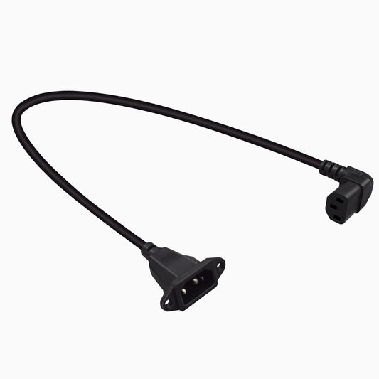 IEC320 C14 Power Adapter Cord 60cm Rated Voltage 125V-250V 3 Prong Standard