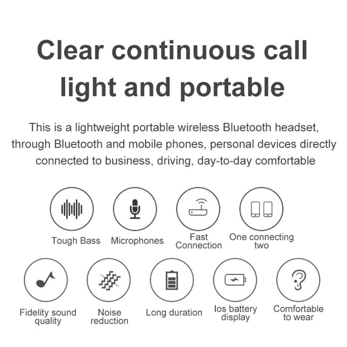 collar Earphone in Ear Lightweight Vibration for Running Sport Gifts Red