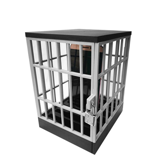 Mobile Phone Lock Box Jail Prison Novelty Gift for Kids Adults Phones Gray