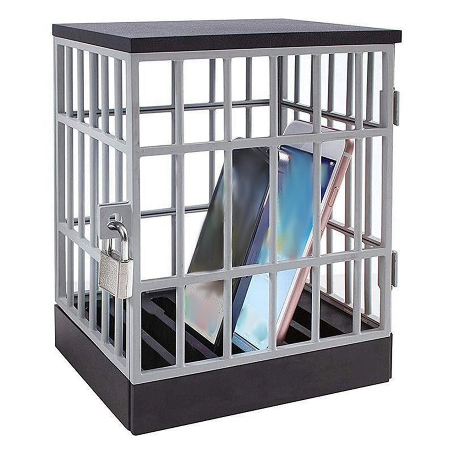 Mobile Phone Lock Box Jail Prison Novelty Gift for Kids Adults Phones Gray