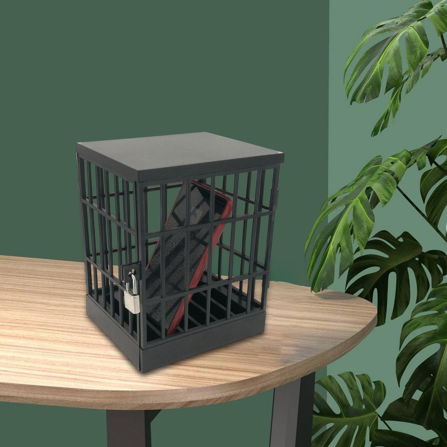 Mobile Phone Lock Box Jail Prison Novelty Gift for Kids Adults Phones Black