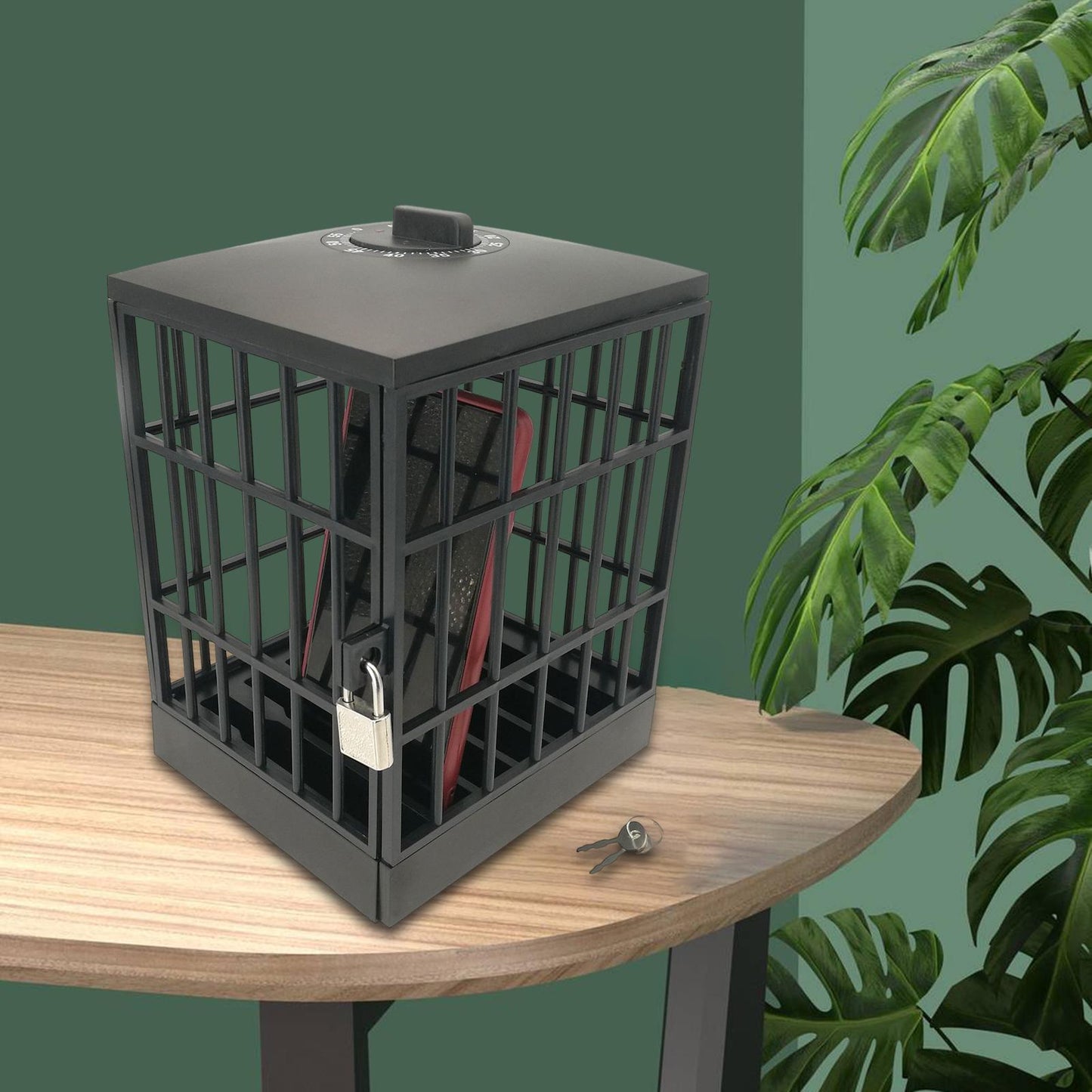 Smartphone Lock Box with Phone Jail Prison for Office Party Black 