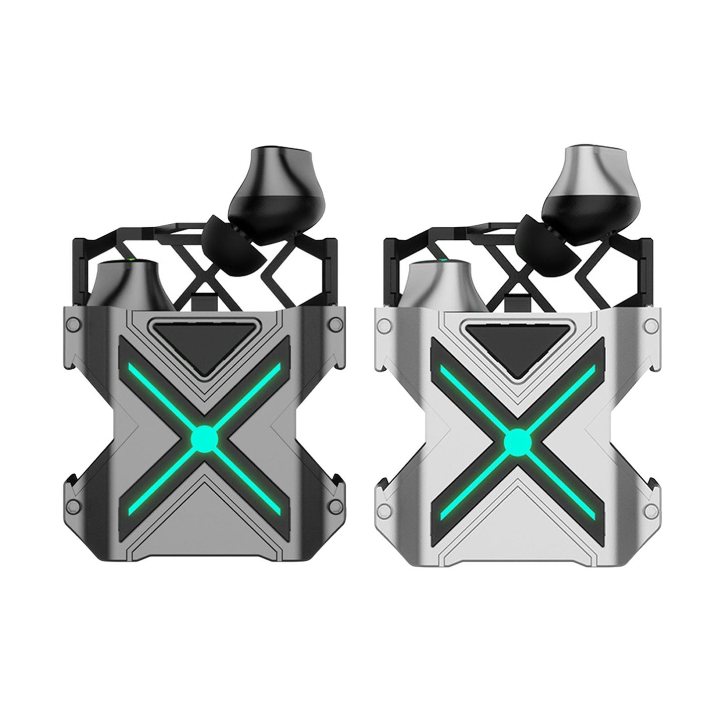 Portable Wireless BT Gaming Earphones Auto Pairing for Business Home Silver