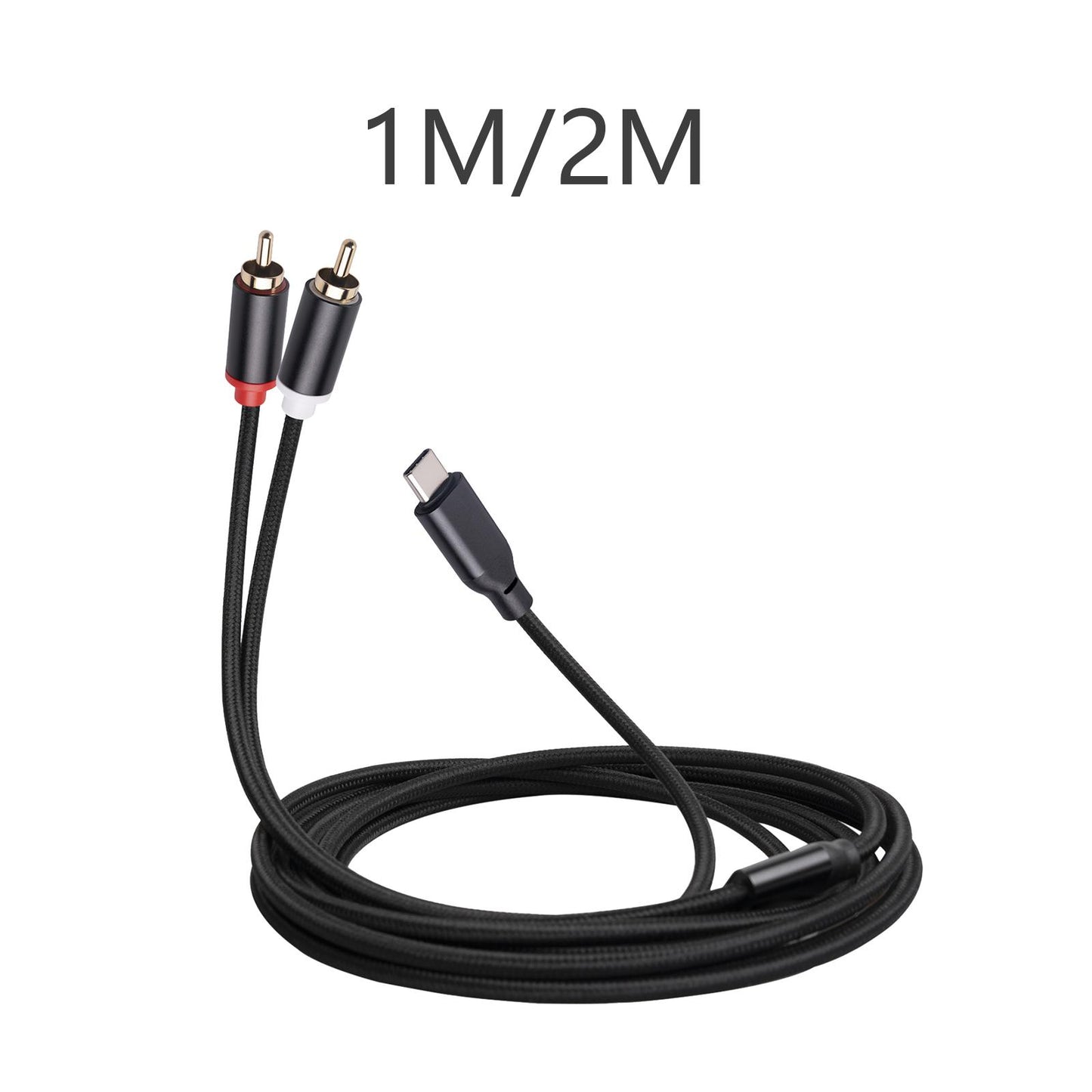 Type C to Dual RCA High Compatibility Audio for Mixers Phones Amplifiers 1m