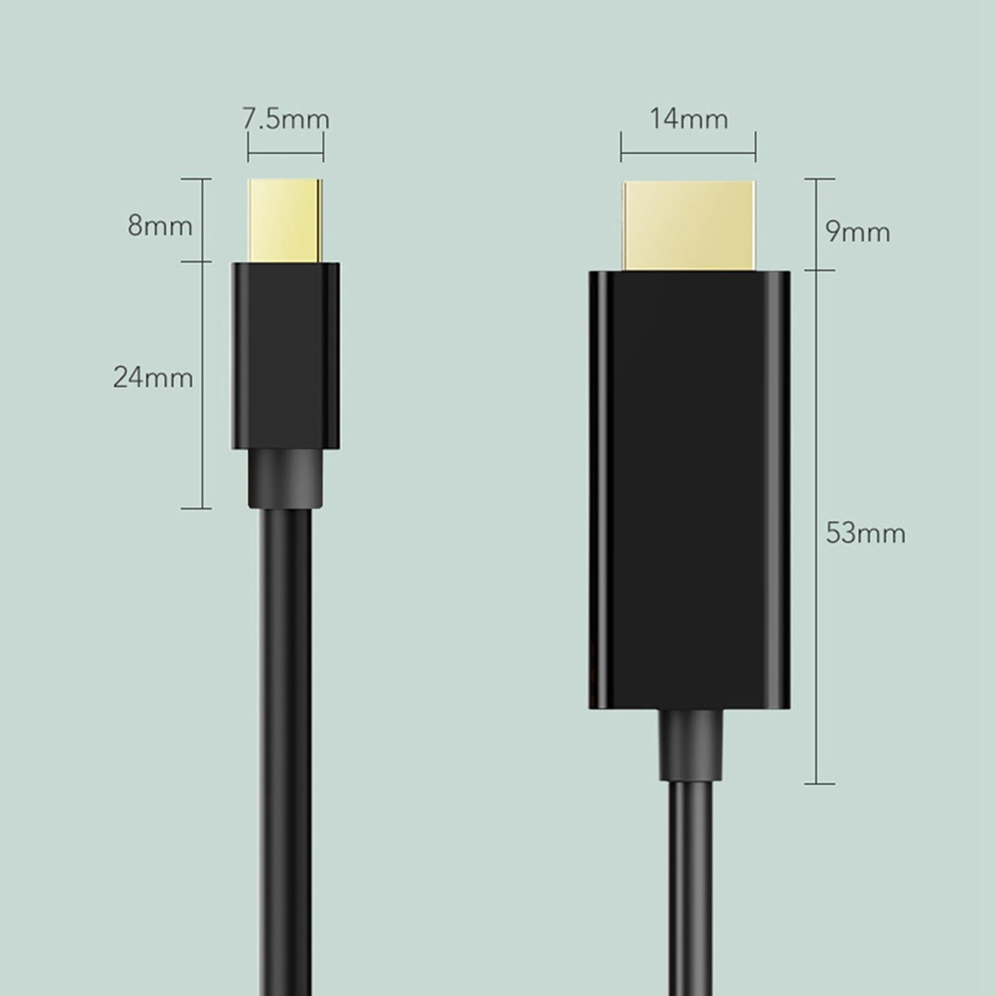 Mini DP to HDMI Cable Male for Projector Computer Professional