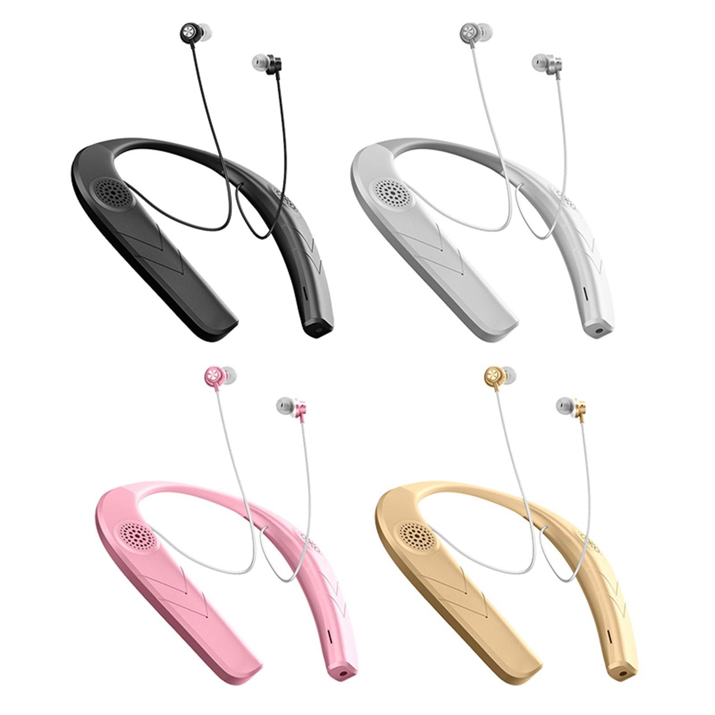 Sports Neckband Headphones Headset Earphones in Ear Stereo Sound Black