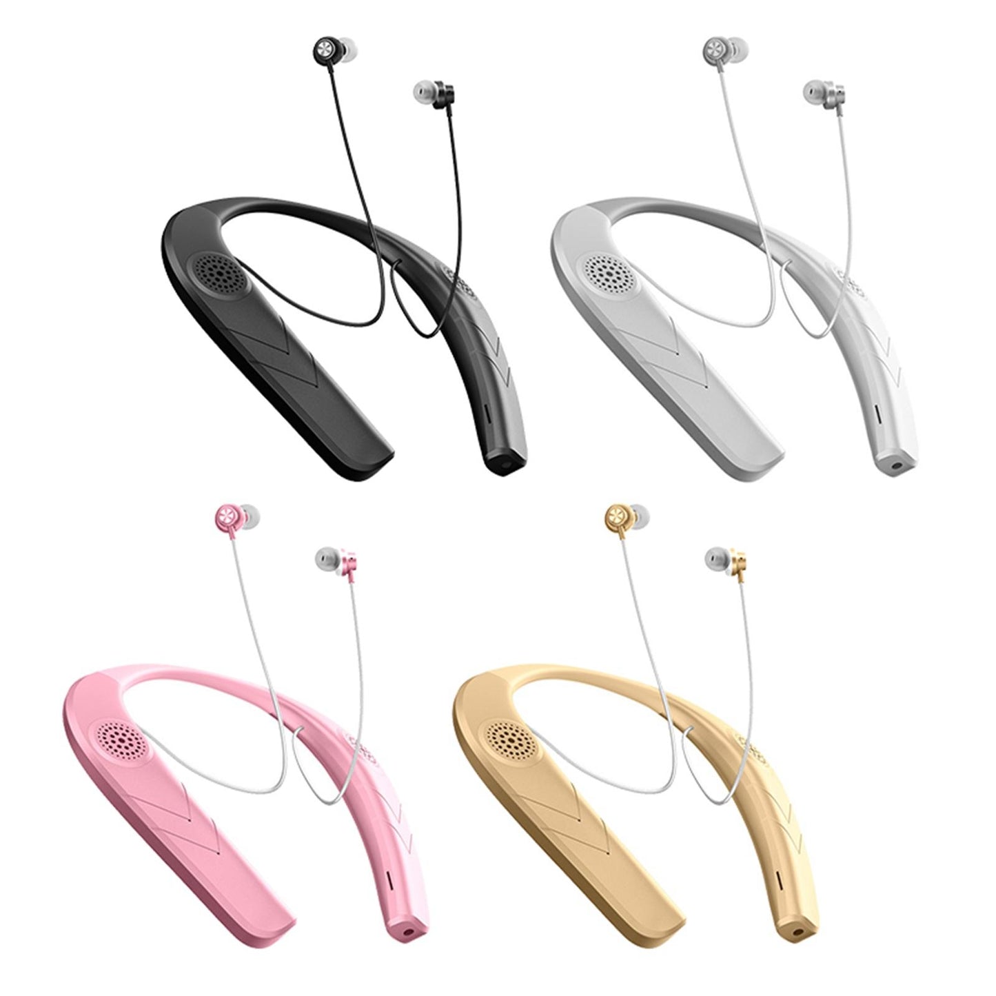 Sports Neckband Headphones Headset Earphones in Ear Stereo Sound Black