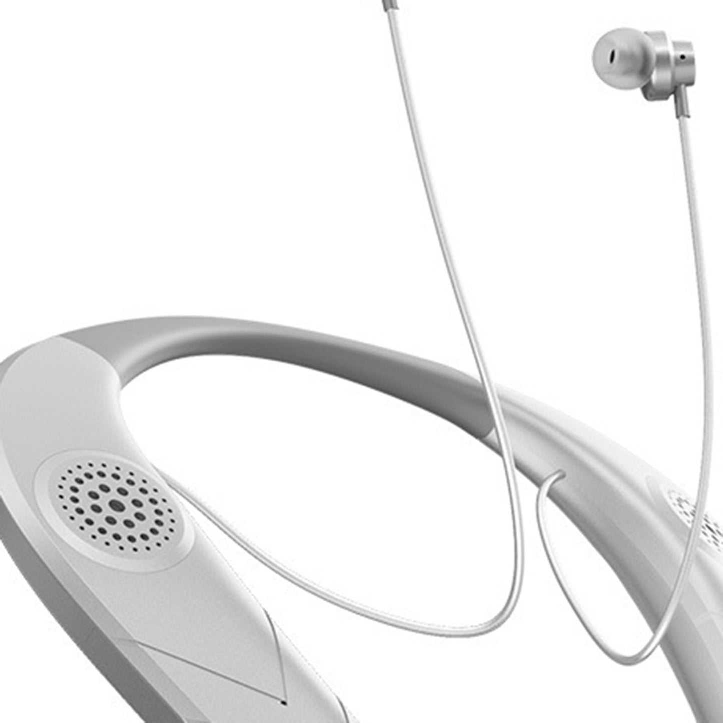 Sports Neckband Headphones Headset Earphones in Ear Stereo Sound Silver