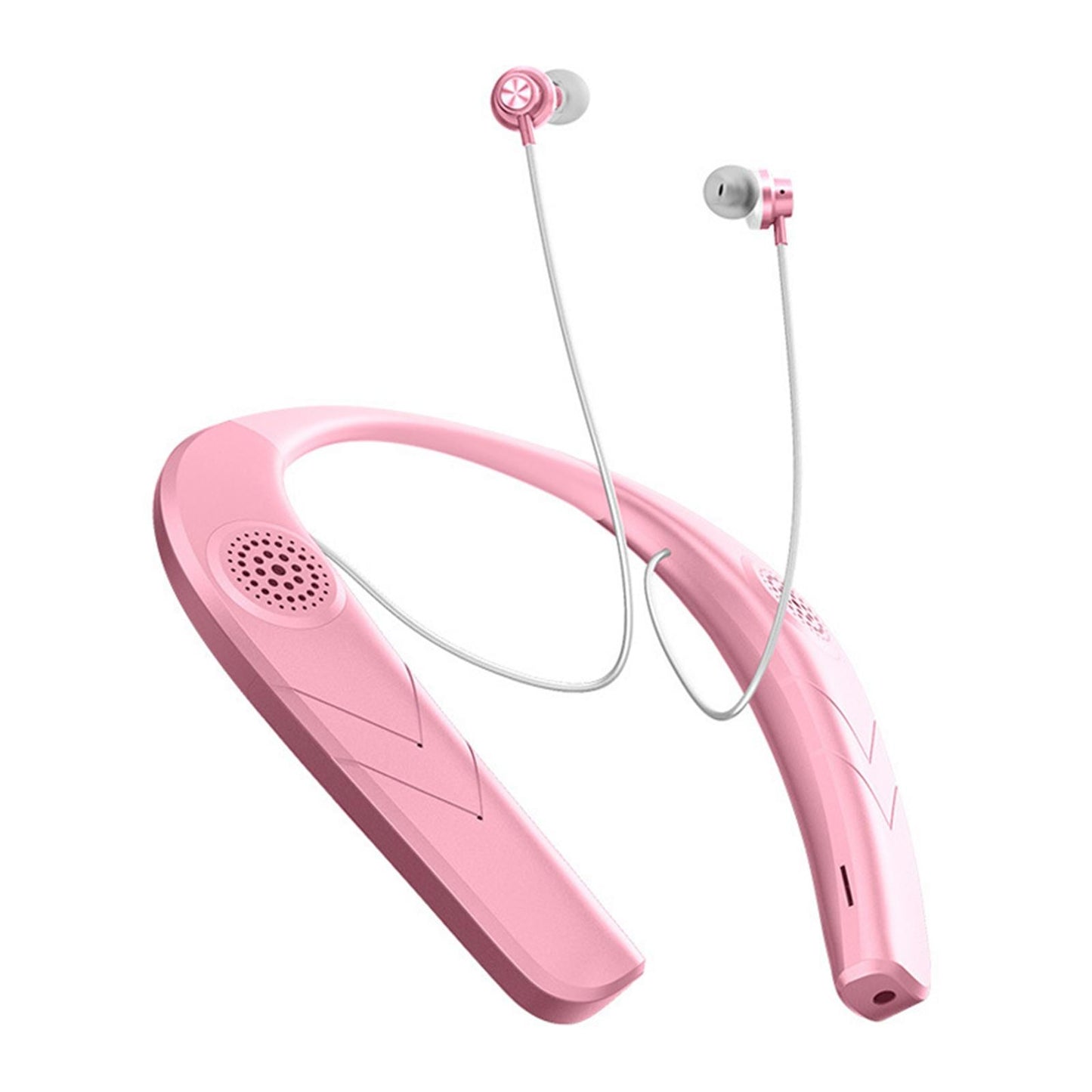 Sports Neckband Headphones Headset Earphones in Ear Stereo Sound Rose Gold