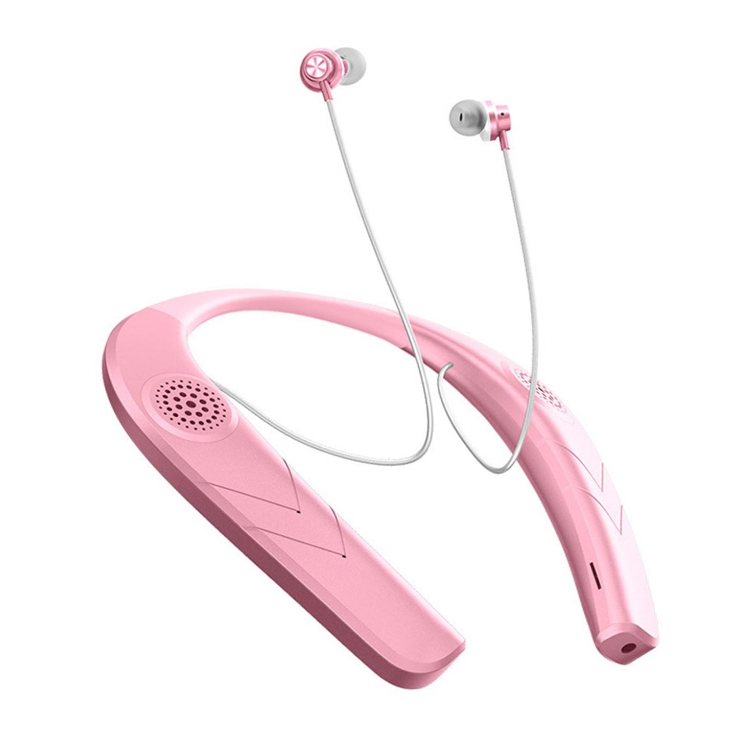 Sports Neckband Headphones Headset Earphones in Ear Stereo Sound Rose Gold