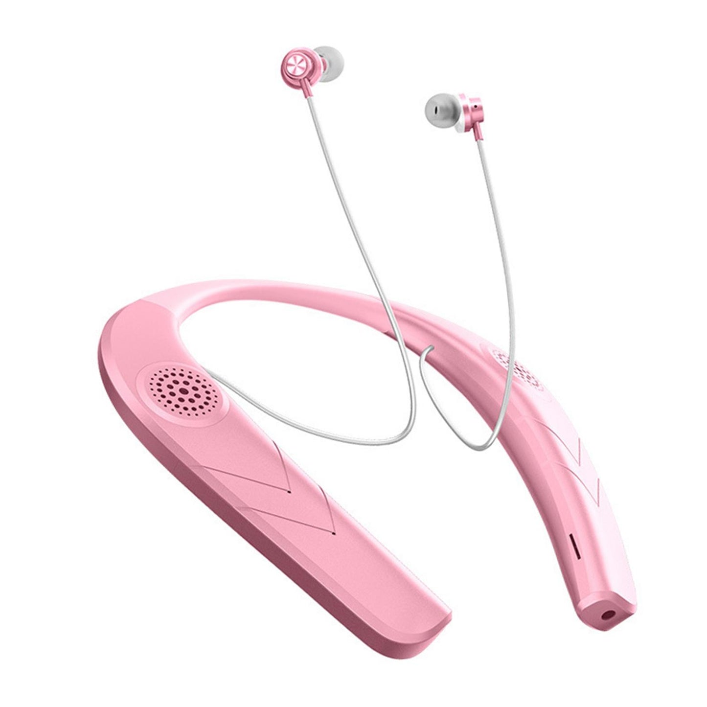 Sports Neckband Headphones Headset Earphones in Ear Stereo Sound Rose Gold