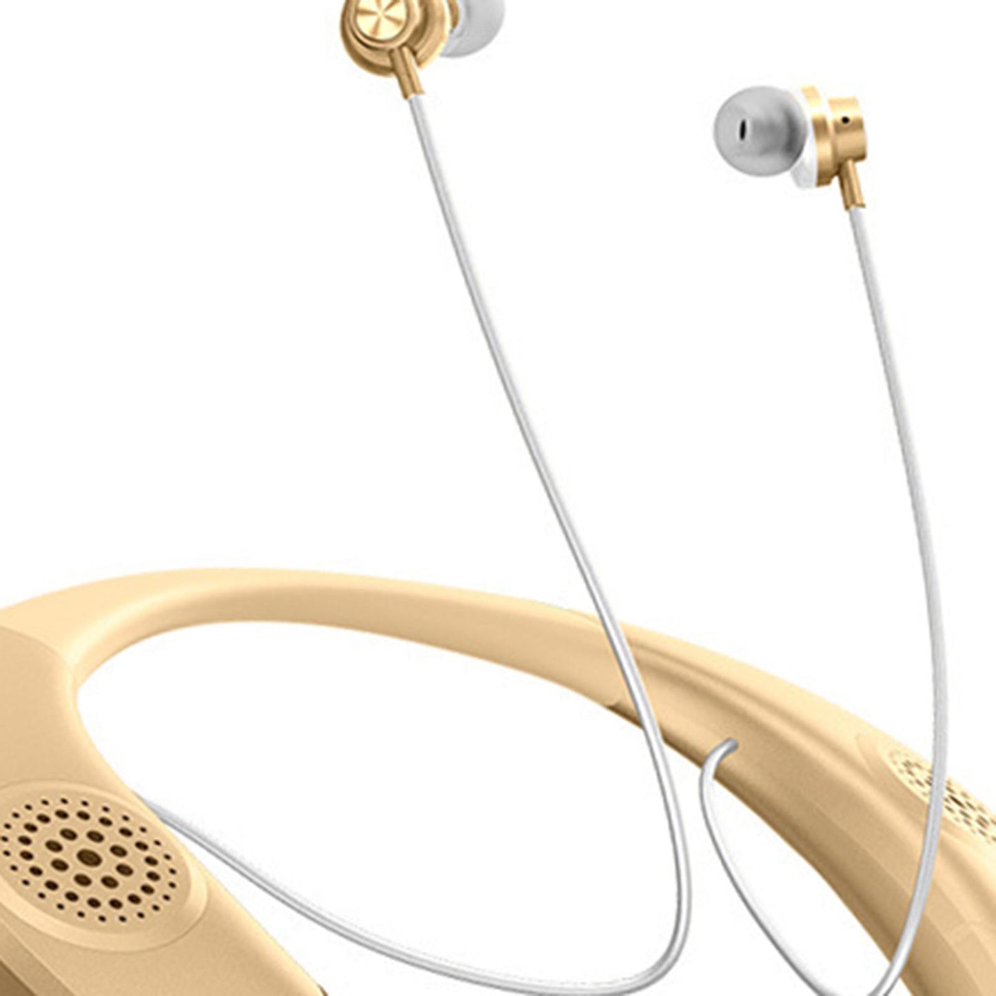 Sports Neckband Headphones Headset Earphones in Ear Stereo Sound Golden