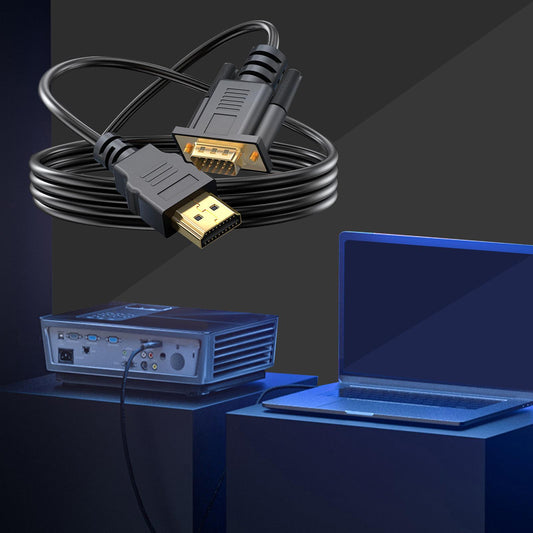 1080P HDMI to VGA Cable uni directional Video Cord for Notebook Desktop 2m