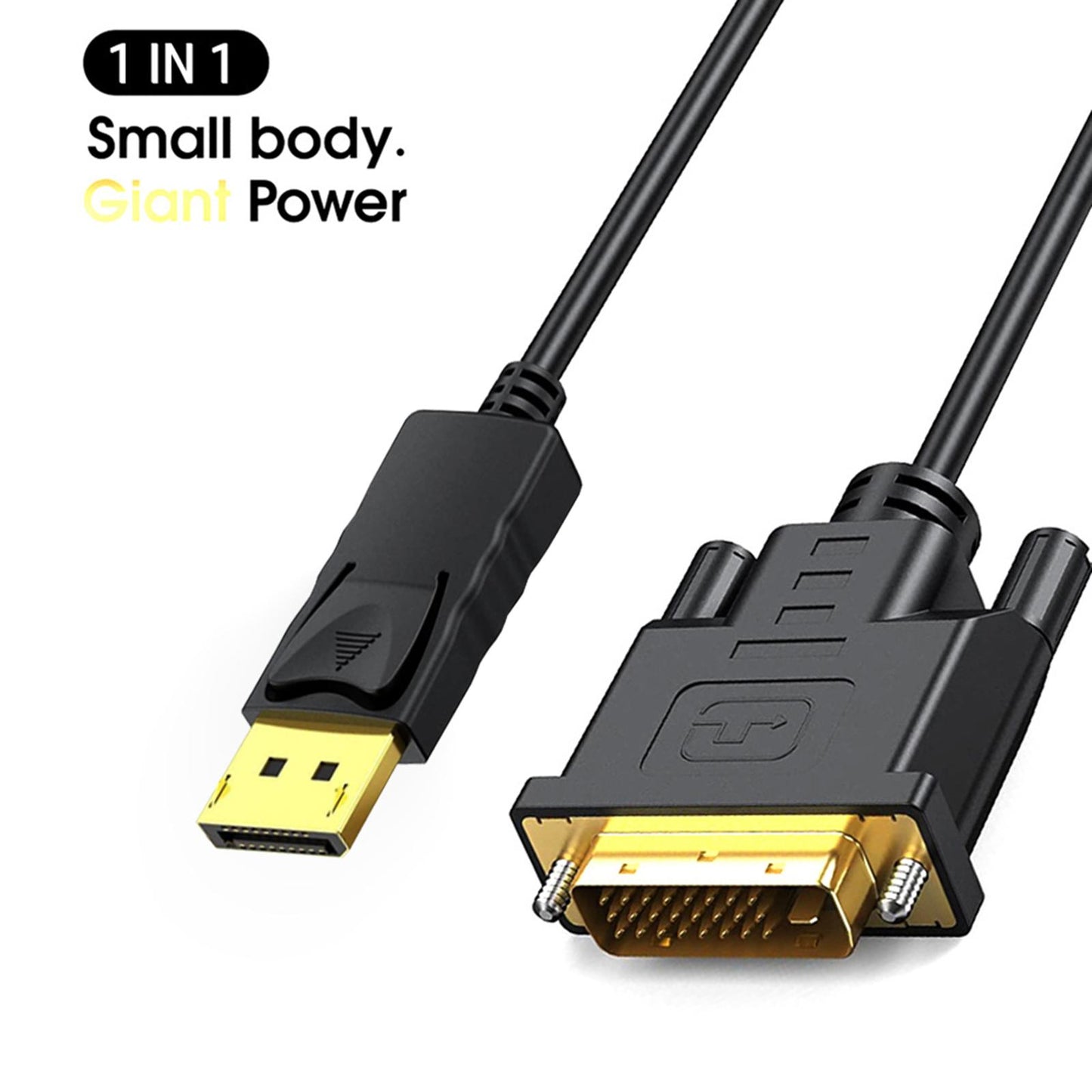2M dp to DVI Cable Mirror Big Screen Connection for HDTV PC