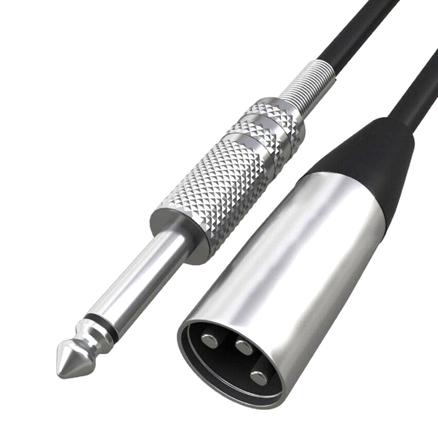 Mono Male (1/4 inch) 6.35mm to XLR Male Plug Cable Shielded Audio 3m