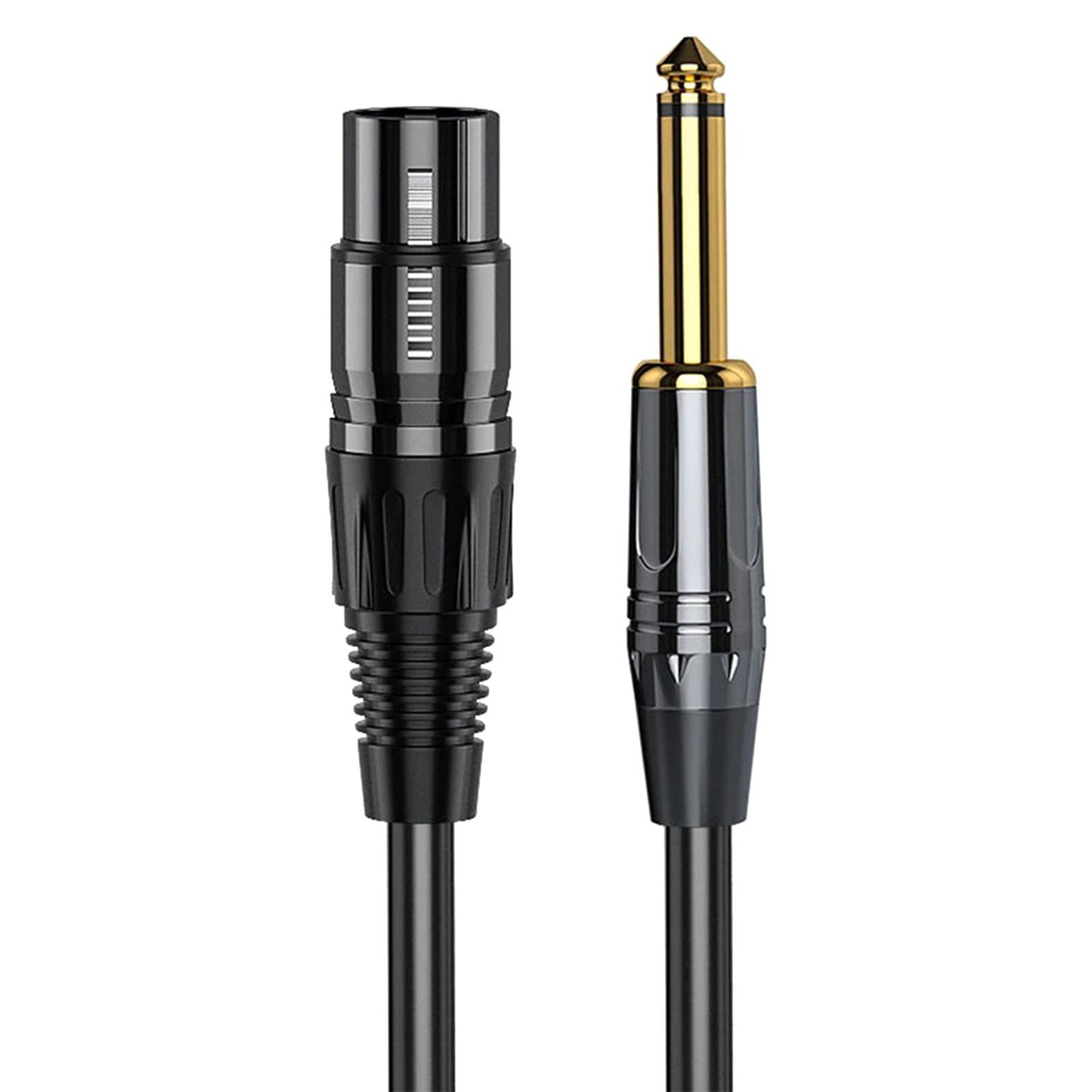 3 Pin XLR to Quarter inch Mic Cable Cord Adapter Cable Stereo for Microphone 3 Meter