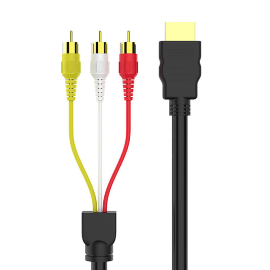 HDMI to 3RCA AV Adapter Cable Plug and Play HD Cord for TV HDTV PC