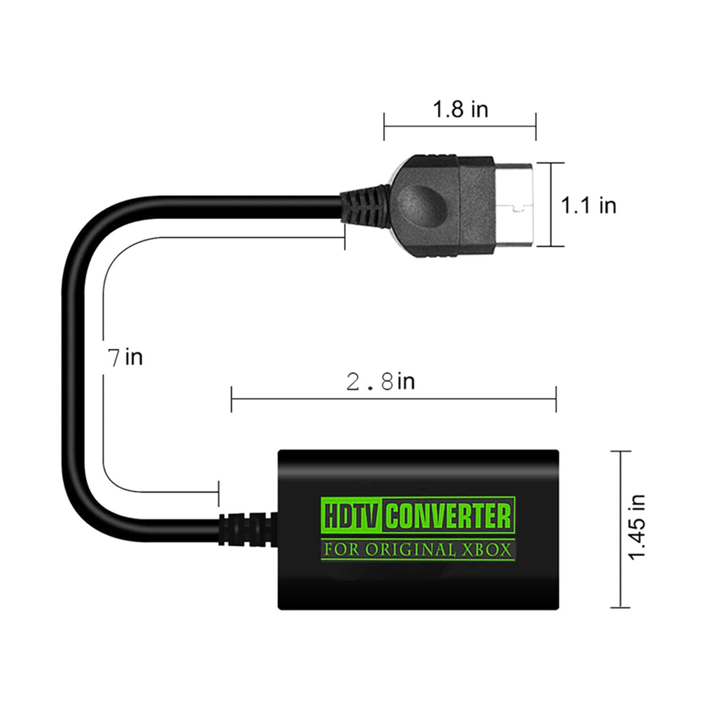 Xbox to HDMI Adapter Converter Short Cable Portable for Monitor Projector