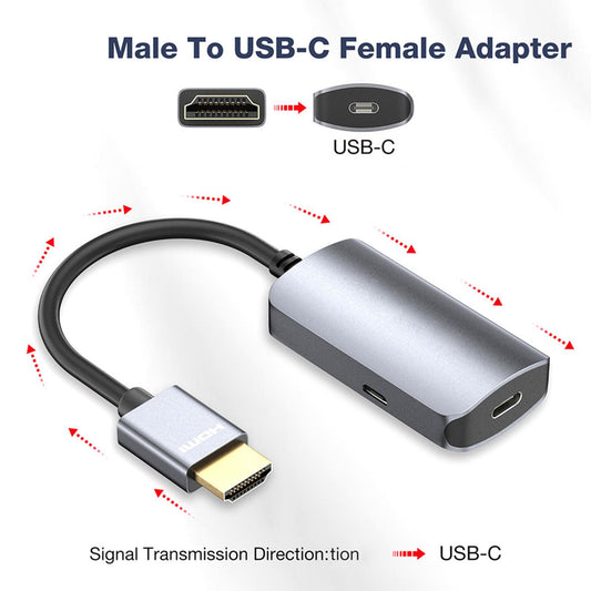 HDMI to USB C Cable Adapter Plug and Play PVC Outer Cover for Home PC Travel