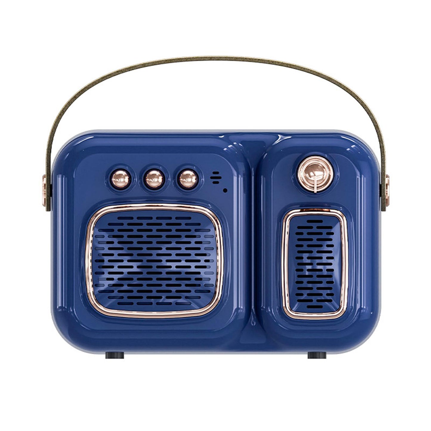 Retro Portable Wireless Speaker Battery Powered Practical FM Radio Blue