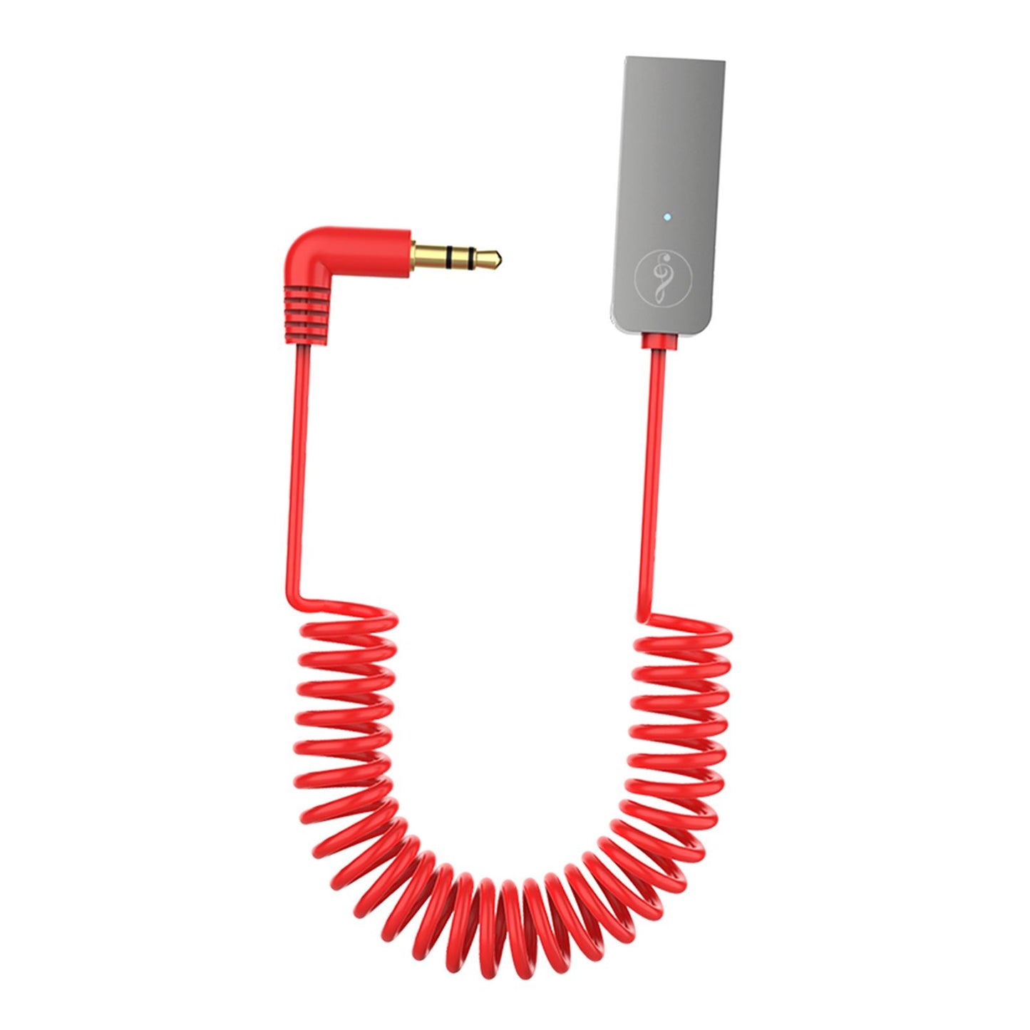 Car USB AUX Receiver Adapter 3.5mm Audio Receiver music for Speakers Red