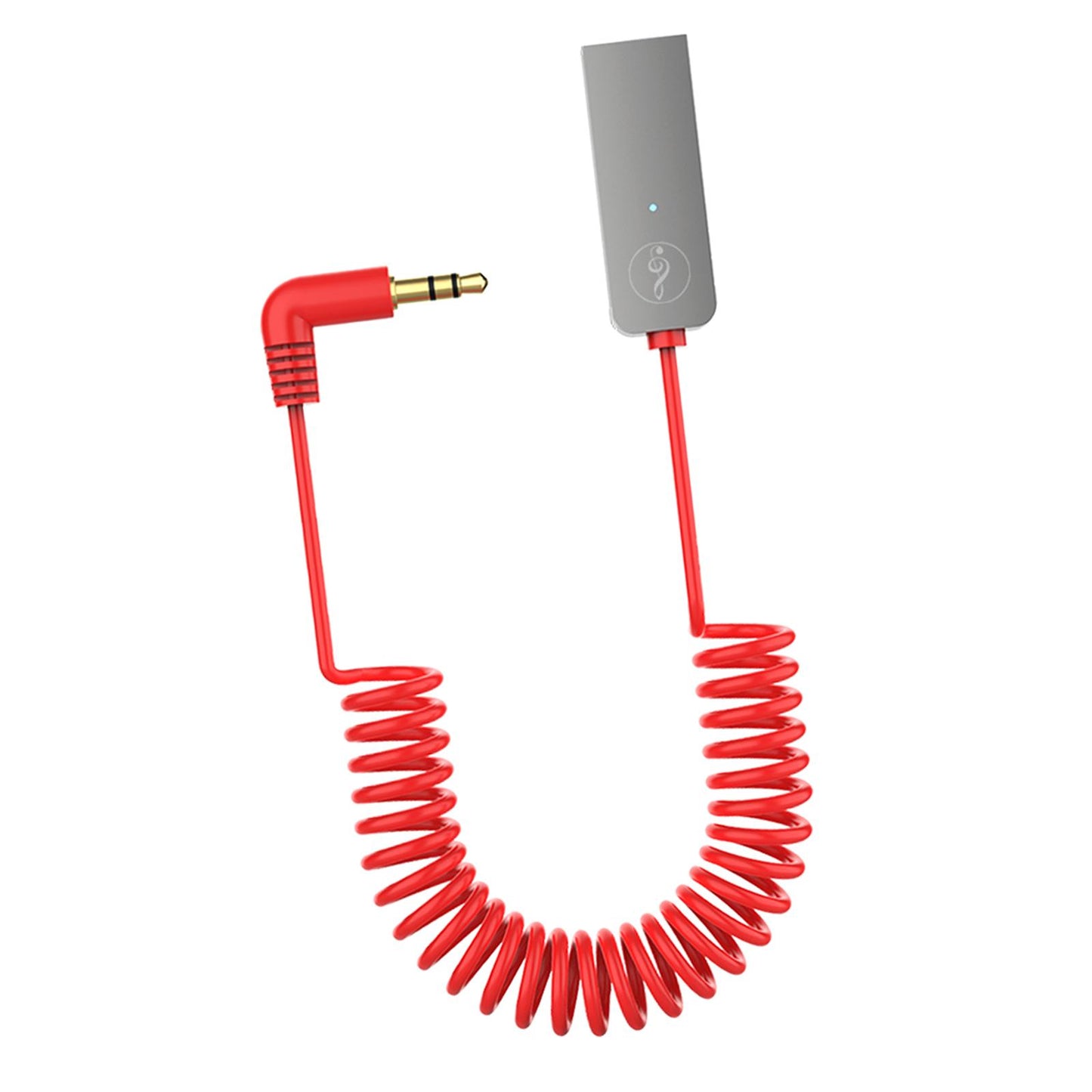 Car USB AUX Receiver Adapter 3.5mm Audio Receiver music for Speakers Red