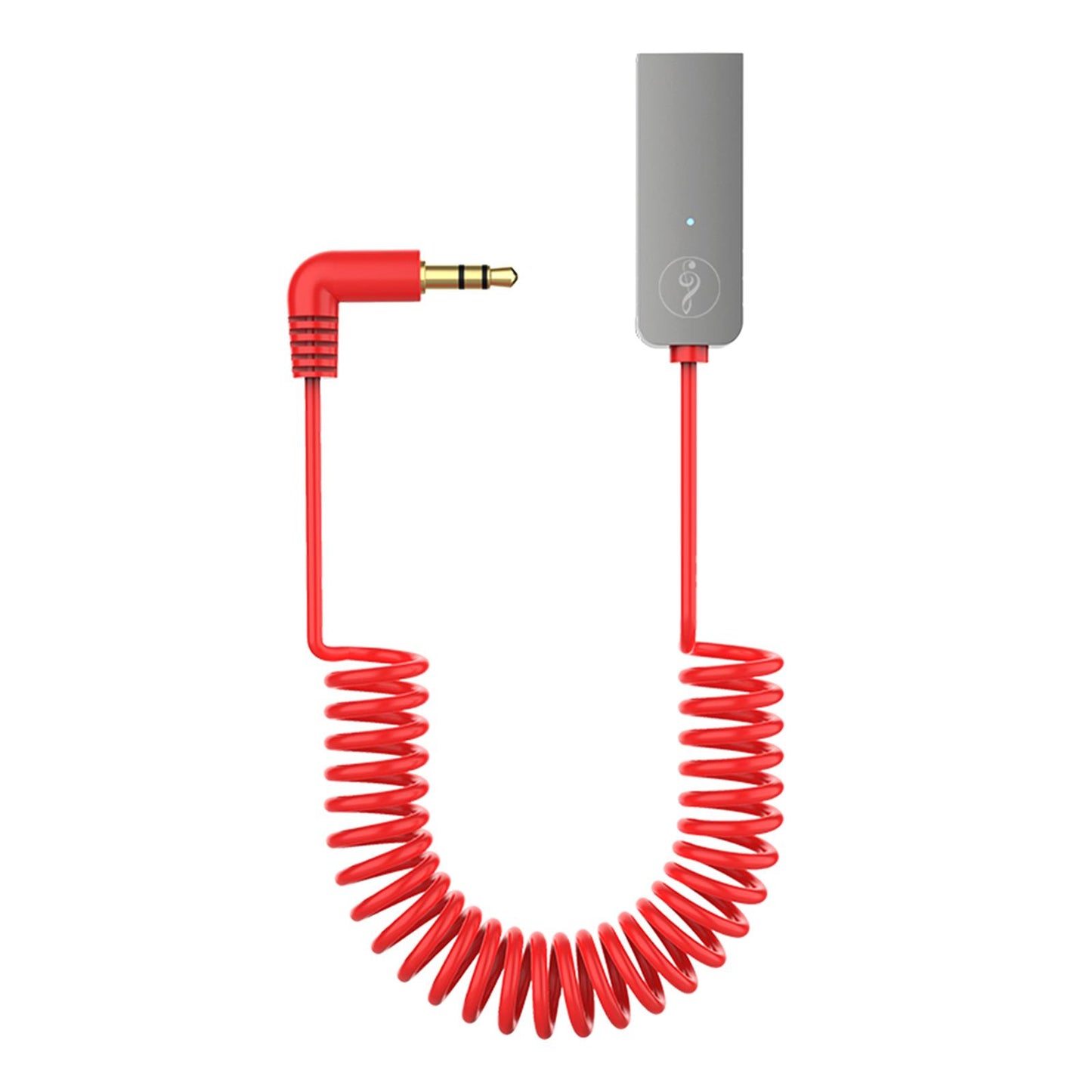 Car USB AUX Receiver Adapter 3.5mm Audio Receiver music for Speakers Red