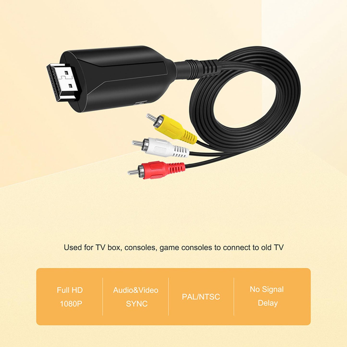 Video Audio Cable Accessory Supports PaL Ntsc Replaces for Projector TV