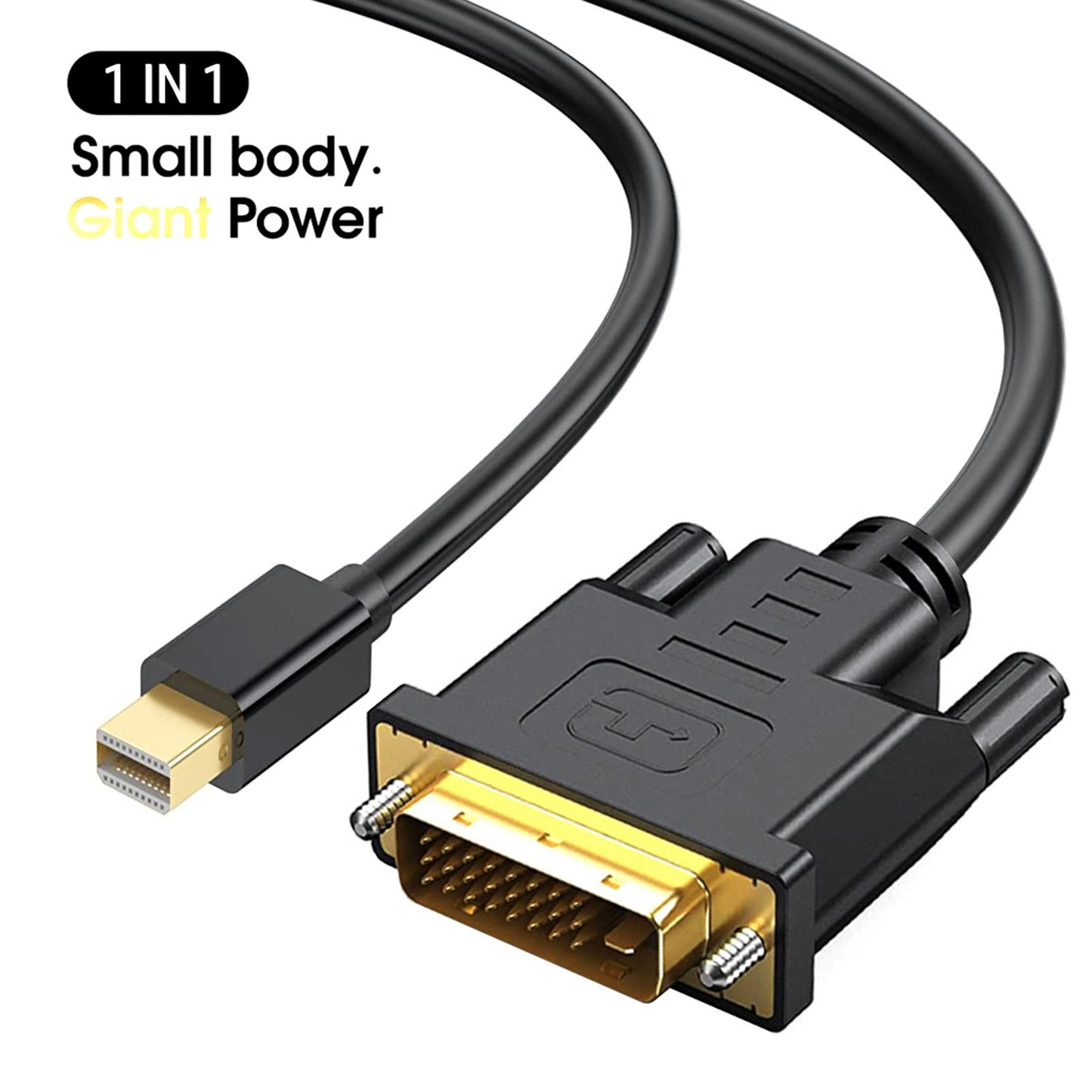 Mini DP to DVI Cable DVI Output DP to DVI Cable for Monitor Laptop 300cmx4cmx1.5cm