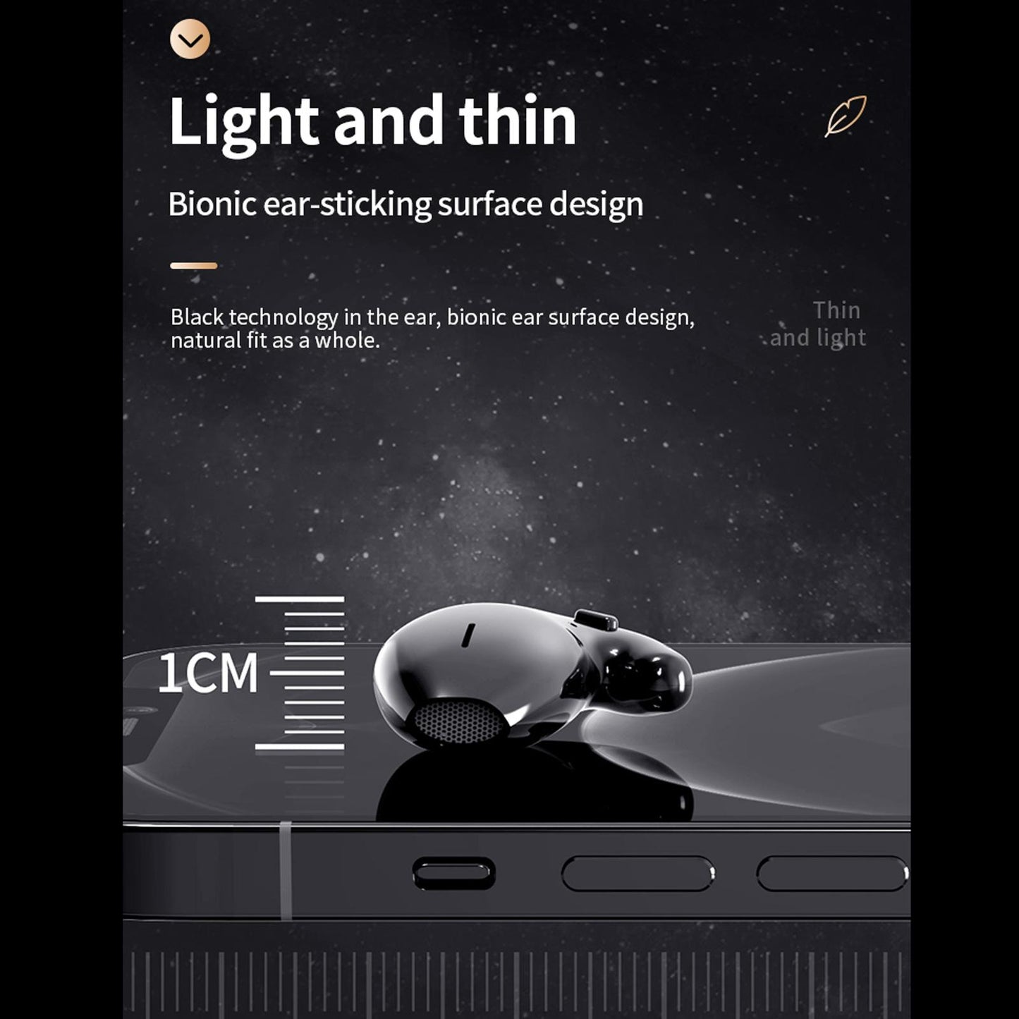 Portable Mini Sleeping Earbuds with 500mAh Charging Case for Sleeping Travel Black