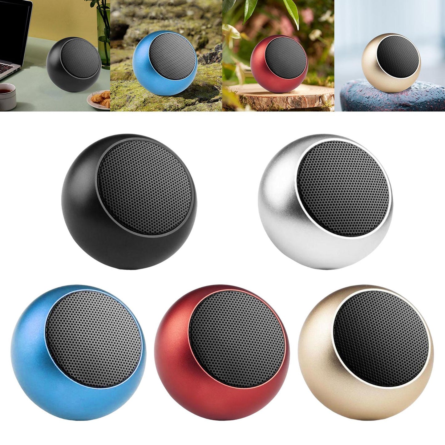 Portable Subwoofer Stereo Compact Durable for Sports Travel Camping Black