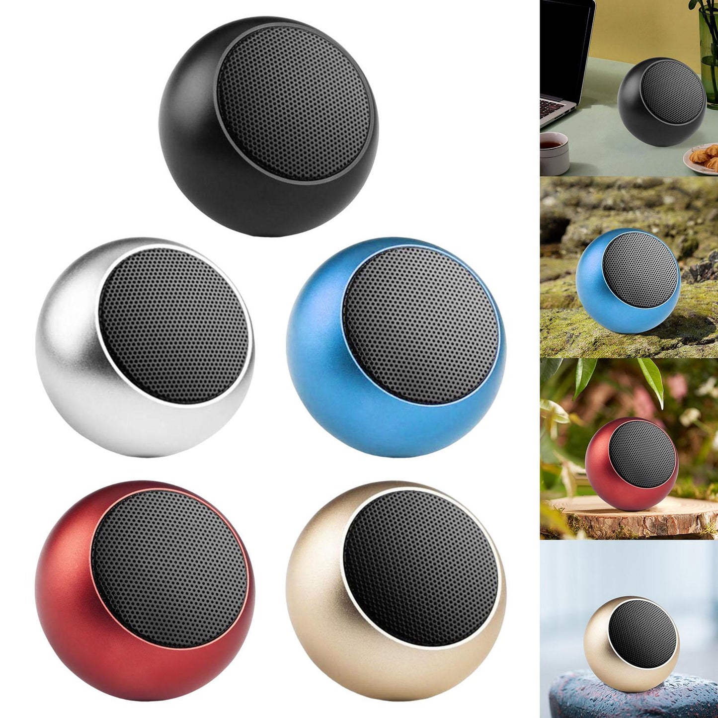 Portable Subwoofer Stereo Compact Durable for Sports Travel Camping Black