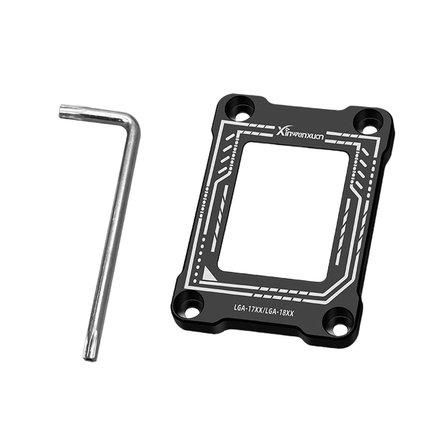 CPU Fixing Buckle Lightweight Aluminum Alloy with Wrench for LGA1800 Black 