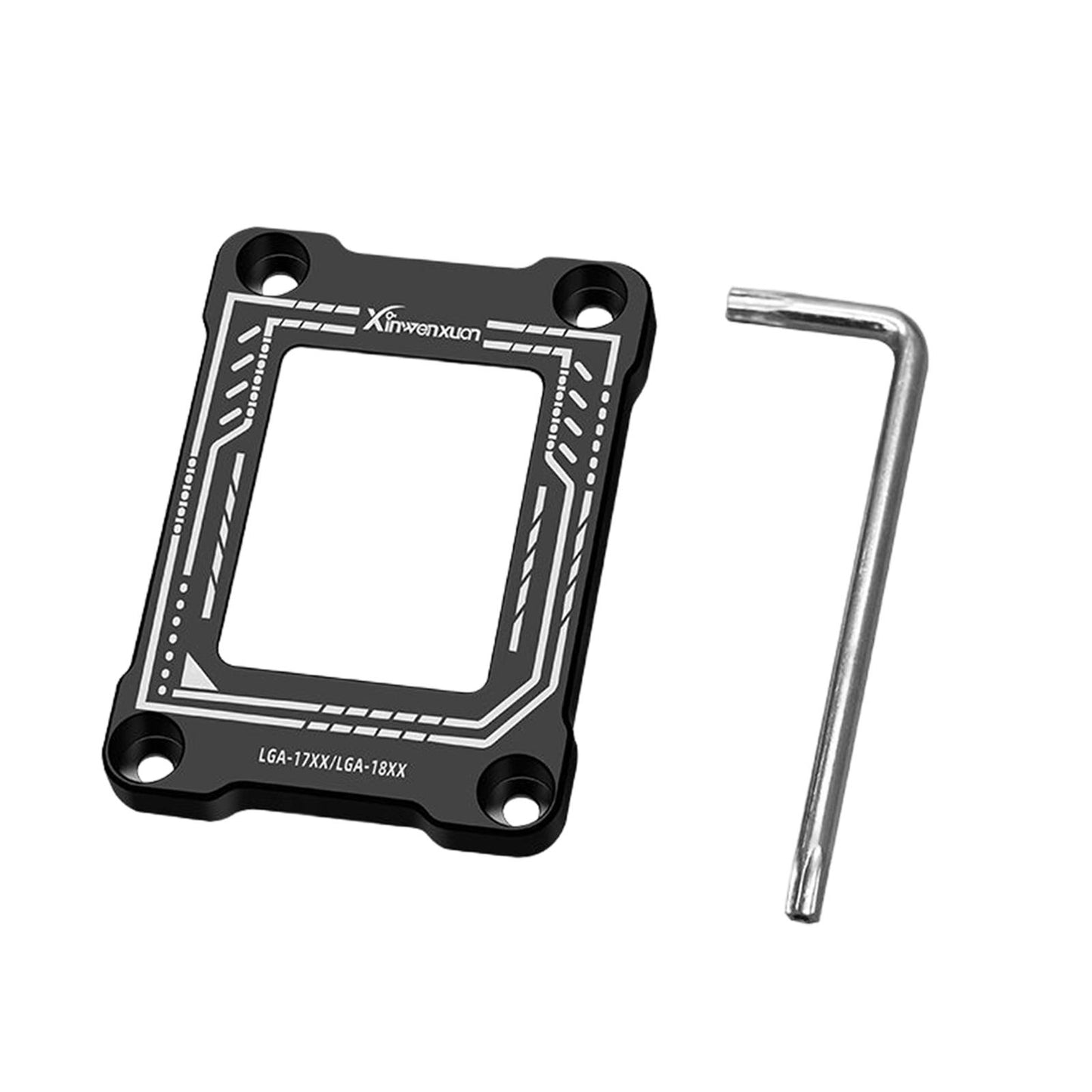CPU Fixing Buckle Lightweight Aluminum Alloy with Wrench for LGA1800 Black 