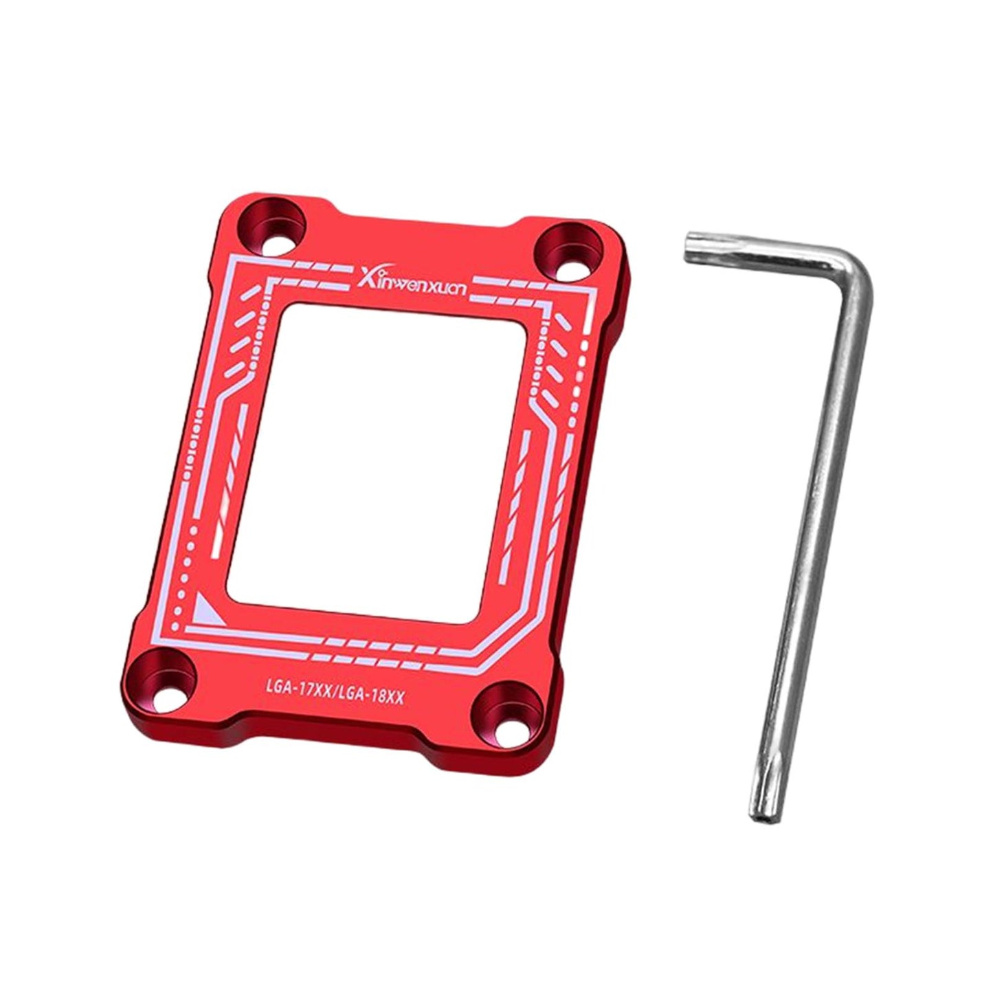 CPU Fixing Buckle Lightweight Aluminum Alloy with Wrench for LGA1800 Red 