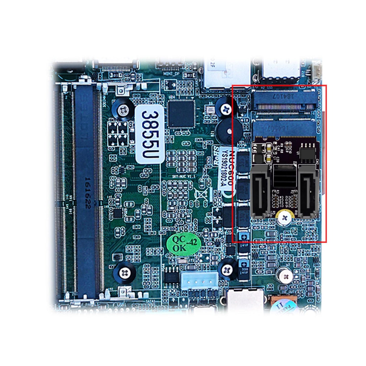 M2 to SATA 3.0 Expansion Card WiFi PCIe 3.0 A+E for PC Computers