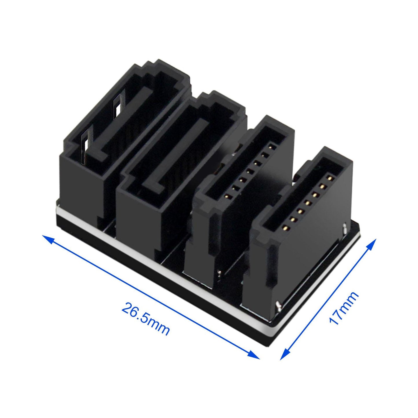 SATA Adapter Converter Angle 7Pin Male to Female for Motherboard Mainboard 180 degree 